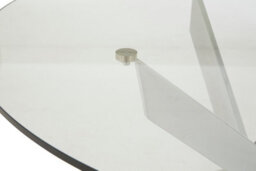 Orsina Allure Round Chrome Intersected Dining Table - thumbnail 5
