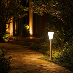 Gwsolar 100Cm Solar Post Light Aluminium Garden Pole Lamp, 400Lm Remote Control With Timer, Ip65 Waterproof Pathway Patio - thumbnail 2
