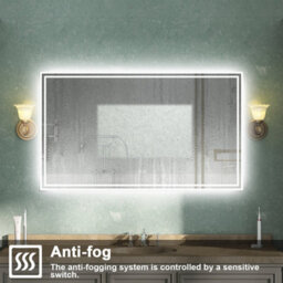 AVER-GROWTH Led Bathroom Mirror With Bluetooth 3 Colour Lights Anti-Fog Touch/wall Switch Vertical/horizontal Brightness Memory 1200X700mm - thumbnail 5