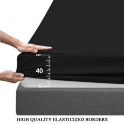 Pamposh Double Fitted Sheet Durable Elastic Fitted Bed Sheets Double Fade Resistant Ultrasoft Luxury Fitted Sheet - thumbnail 3