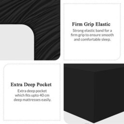 Pamposh Double Fitted Sheet Durable Elastic Fitted Bed Sheets Double Fade Resistant Ultrasoft Luxury Fitted Sheet - thumbnail 6