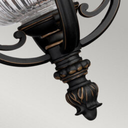 Luminosa Lighting Elstead Luverne 1 Light Outdoor Ceiling Chain Lantern Rubbed Bronze, E27 - thumbnail 5