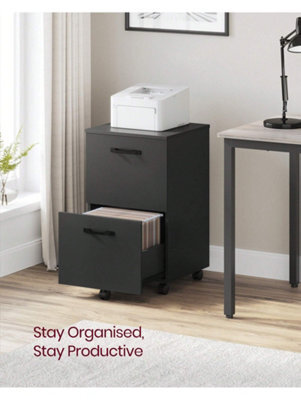 Songmics 2-Drawer Filing Cabinet, Mobile File Cabinet For Home Office, Small Rolling Filing Cabinet, Printer Stand