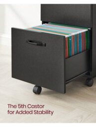 Songmics 2-Drawer Filing Cabinet, Mobile File Cabinet For Home Office, Small Rolling Filing Cabinet, Printer Stand - thumbnail 5