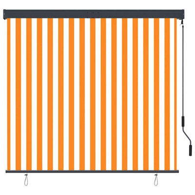 Berkfield Harmful Outdoor Roller Blind 160X250 Cm White And Orange - image 1