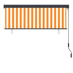 Berkfield Harmful Outdoor Roller Blind 160X250 Cm White And Orange - thumbnail 4