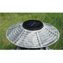 Grey Pedestal Solar Bird Bath Feeder Planter Feeding Table Station - thumbnail 4