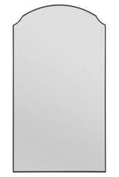 "Mirroroutlet Curva - New Black Edged Dual Arch Curved Edge Leaner And Wall Mirror 63""x35"" (160Cm X 90Cm)" - thumbnail 3