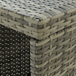 Walplus Bar Table With Storage Rack Grey 120X60X110 Cm Poly Rattan - thumbnail 6