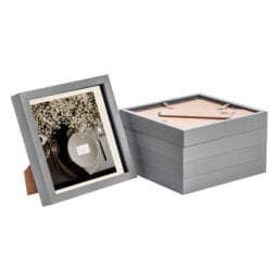"Nicola Spring 8 X 8"" Photo Frames - Grey/ivory Mount - 3D Picture Frame Box Portrait Display Case (22.5 X 22.5Cm) Set Of 5" - thumbnail 1