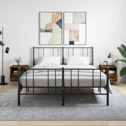 Berkfield Modern Bedside Cabinets 2 Pcs Smoked Oak 40X35X47.5 Cm Engineered Wood - thumbnail 2