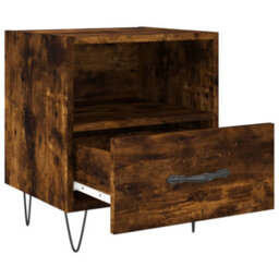 Berkfield Modern Bedside Cabinets 2 Pcs Smoked Oak 40X35X47.5 Cm Engineered Wood - thumbnail 5