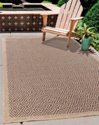 Modern Harper Greek Key Design Outdoor-Indoor Rugs Jute 50X80 Cm - thumbnail 2