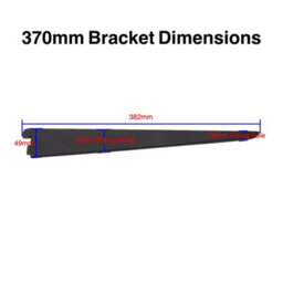 Afit Black Twin Slot Brackets 370mm - Pack Of 2 - Genuine 32mm Twin Slot Adjustable Wall Shelving - thumbnail 3