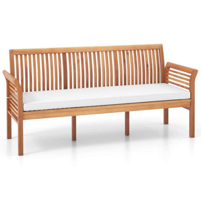 159Cm Garden Bench 3 Person Porch Bench W/ High Backrest - image 1