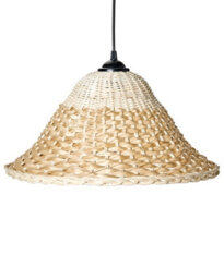 Beliani Pendant Lamp Natural Bamboo And Rattan Shade Handmade Boho Woven Lighting - W45 X H136Cm - thumbnail 2