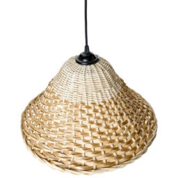 Beliani Pendant Lamp Natural Bamboo And Rattan Shade Handmade Boho Woven Lighting - W45 X H136Cm - thumbnail 4