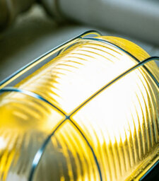CGC Lighting Cgc Gina Black Oval Metal Cage Bulkhead Wall Or Ceiling Light - thumbnail 2