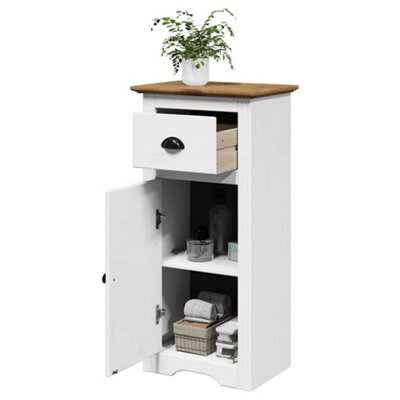Berkfield Bathroom Cabinet Bodo White And Brown 44X30X90 Cm - image 1