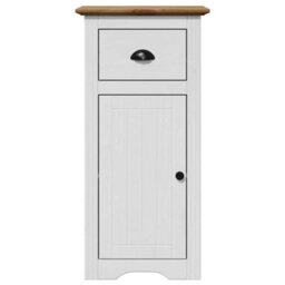 Berkfield Bathroom Cabinet Bodo White And Brown 44X30X90 Cm - thumbnail 4