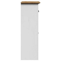 Berkfield Bathroom Cabinet Bodo White And Brown 44X30X90 Cm - thumbnail 5