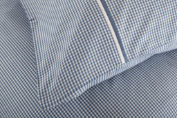 The Lyndon Company Gingham Duvet Cover Set  - Soft & Breathable Cotton With Double Piped Edges - thumbnail 3