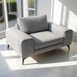 Abakus Direct Venice Armchair In Light Grey With Deep Seats And Extra-Wide Padded Arms - thumbnail 7