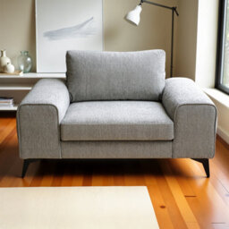 Abakus Direct Venice Armchair In Light Grey With Deep Seats And Extra-Wide Padded Arms - thumbnail 4