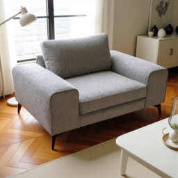 Abakus Direct Venice Armchair In Light Grey With Deep Seats And Extra-Wide Padded Arms - thumbnail 5