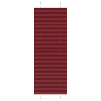 Berkfield Pleated Blind Bordeaux Red 80X200 Cm Fabric Width 79.4 Cm Polyester - image 1