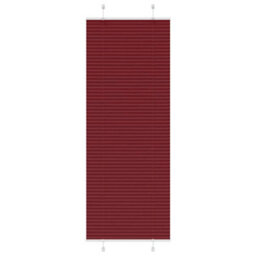 Berkfield Pleated Blind Bordeaux Red 80X200 Cm Fabric Width 79.4 Cm Polyester - thumbnail 1