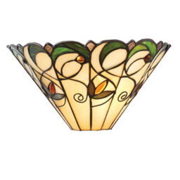 Luminosa Lighting Luminosa Jamelia 1 Light Indoor Wall Uplighter Dark Bronze With Tiffany Glass, E14