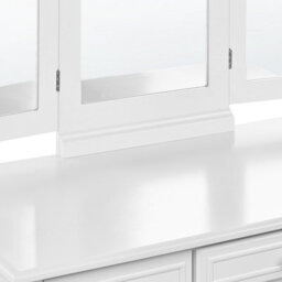Beliani Dressing Table With Mirror And Stool Lumiere White - thumbnail 8