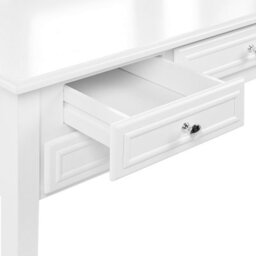 Beliani Dressing Table With Mirror And Stool Lumiere White - thumbnail 9