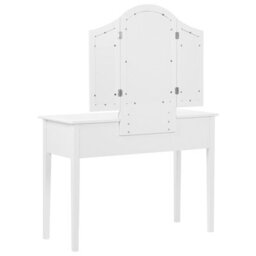 Beliani Dressing Table With Mirror And Stool Lumiere White - thumbnail 6