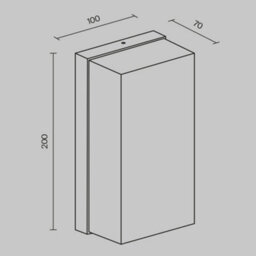 Luminosa Lighting Luminosa Badd Outdoor Flush Wall Lamp Graphite 3000K 700Lm Ip54 - thumbnail 3