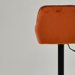 Lakeland Furniture Arnside Burnt Orange Velvet Black Adjustable Base Bar Stool - thumbnail 8