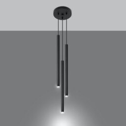 Sollux Lighting Pastelo Steel Black 3P Light Classic Pendant Ceiling Light - thumbnail 2