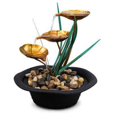 Indoor Tabletop Water Fountain With Led Lights - image 1