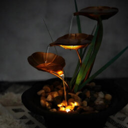 Indoor Tabletop Water Fountain With Led Lights - thumbnail 2