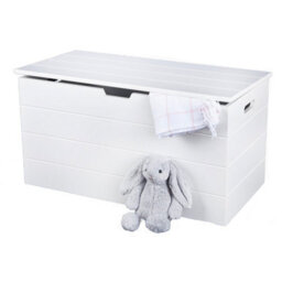 Seaton White Wooden Storage Chest, Blanket Box, Trunk, Ottoman, Toy Box - thumbnail 4