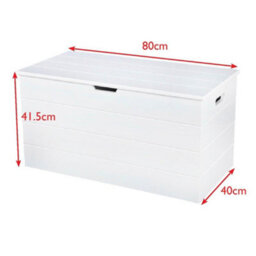 Seaton White Wooden Storage Chest, Blanket Box, Trunk, Ottoman, Toy Box - thumbnail 9