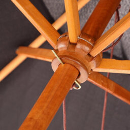 Oypla 2.1M Wooden Black Garden Parasol Outdoor Patio Umbrella Canopy - thumbnail 9
