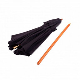 Oypla 2.1M Wooden Black Garden Parasol Outdoor Patio Umbrella Canopy - thumbnail 8