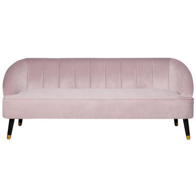 Beliani Sofa 3 Seater Alsvag Velvet Pink - image 1