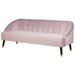 Beliani Sofa 3 Seater Alsvag Velvet Pink - thumbnail 4