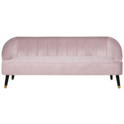 Beliani Sofa 3 Seater Alsvag Velvet Pink - thumbnail 1
