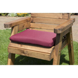 Marlborough Wooden Love Seat With 2X Chair Cushion Burgundy & 1X Fitted Cover - thumbnail 3