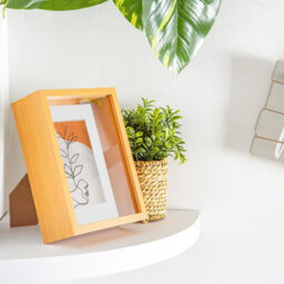 "Nicola Spring 5 X 7"" Deep Photo Frames - Light Wood/white Mount - 3D Deep Box Picture Frame Display Case (20 X 15Cm) X5" - thumbnail 5