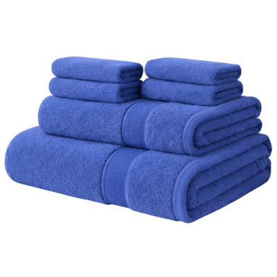 Aten Homeware Royal Blue Egyptian Cotton Bath Hand & Face Towels -  6 Piece Set - image 1